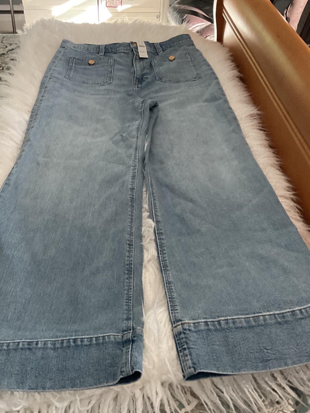 J. Crew Light Wash Blue Wide Leg Jeans
